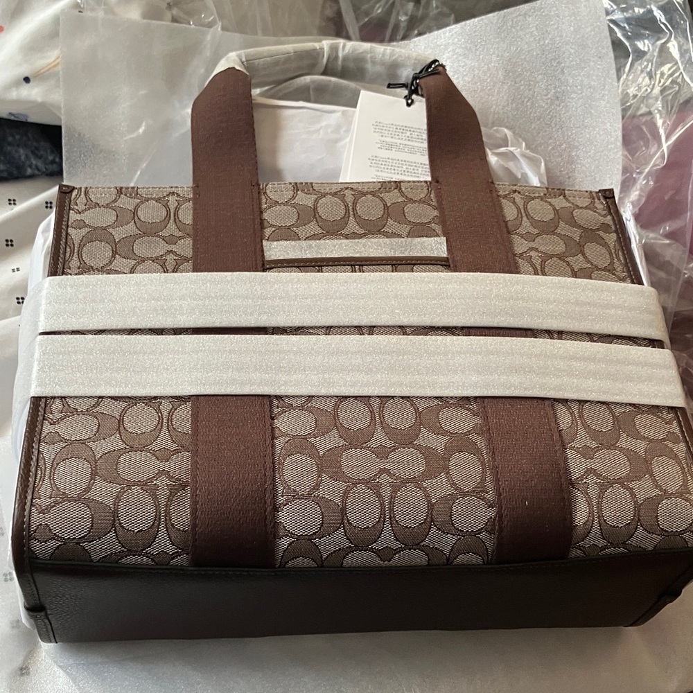 Coach Brown Patterned Tote Bag